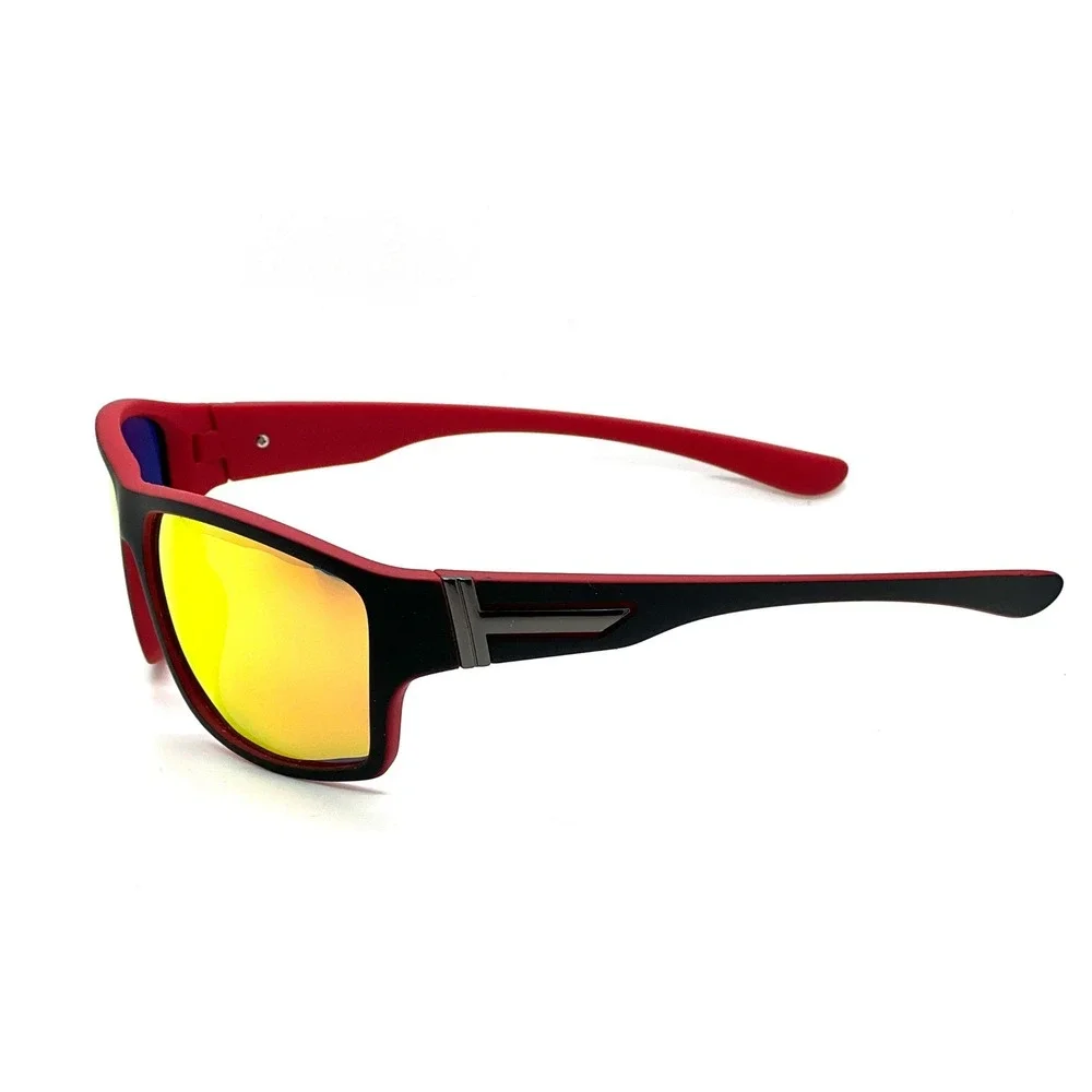 Sport Polarized Men Sunglasses Red Fire Mirrored Lens Driving‎ Fishing Outdoor